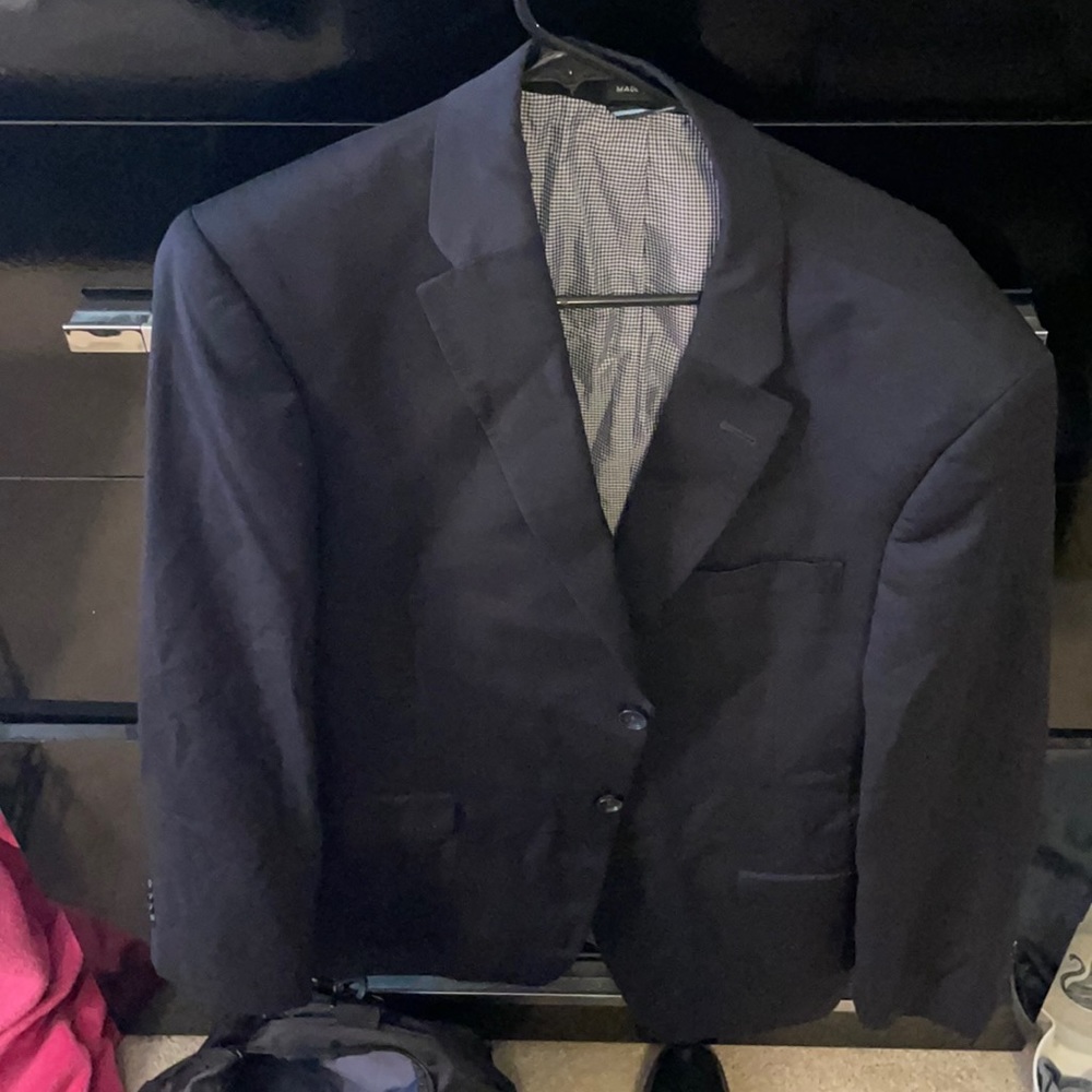 Navy suit, excellent condition